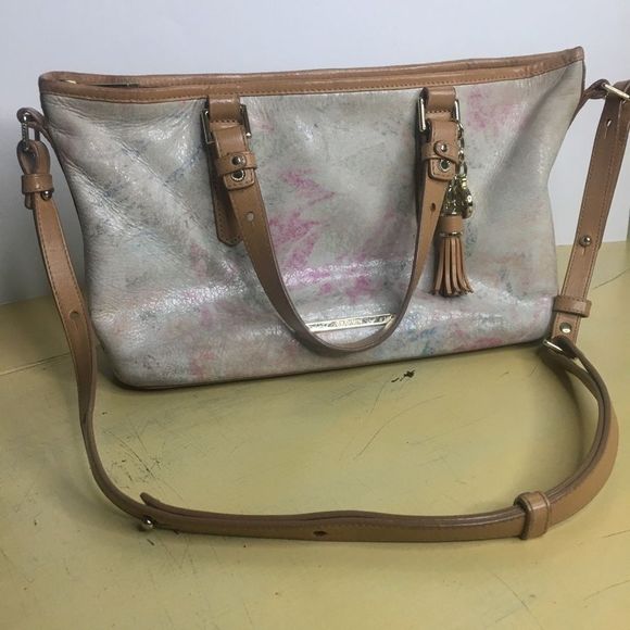 Brahmin Talitha Floral Gloss Shoulder Purse with Crossbody Strap - Picture 1 of 16